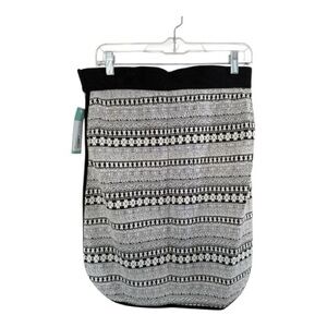 Gilli Kolby Knit Skirt Black White Geometric Pattern Size M